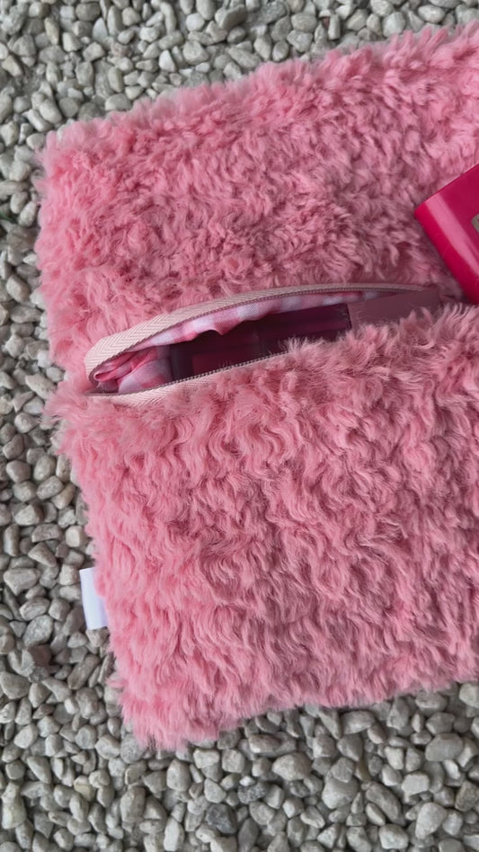 Pink Teddy Flat Pouch